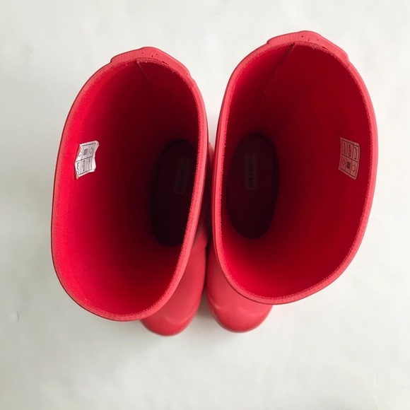 Hunter original coral rain boots VGUC  size 3G/4B youth - Picture 7 of 10